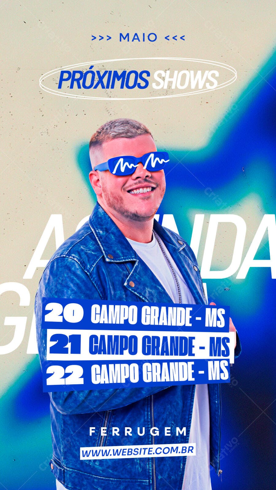 Story Próximos Shows Maio Agenda Eventos PSD Editável