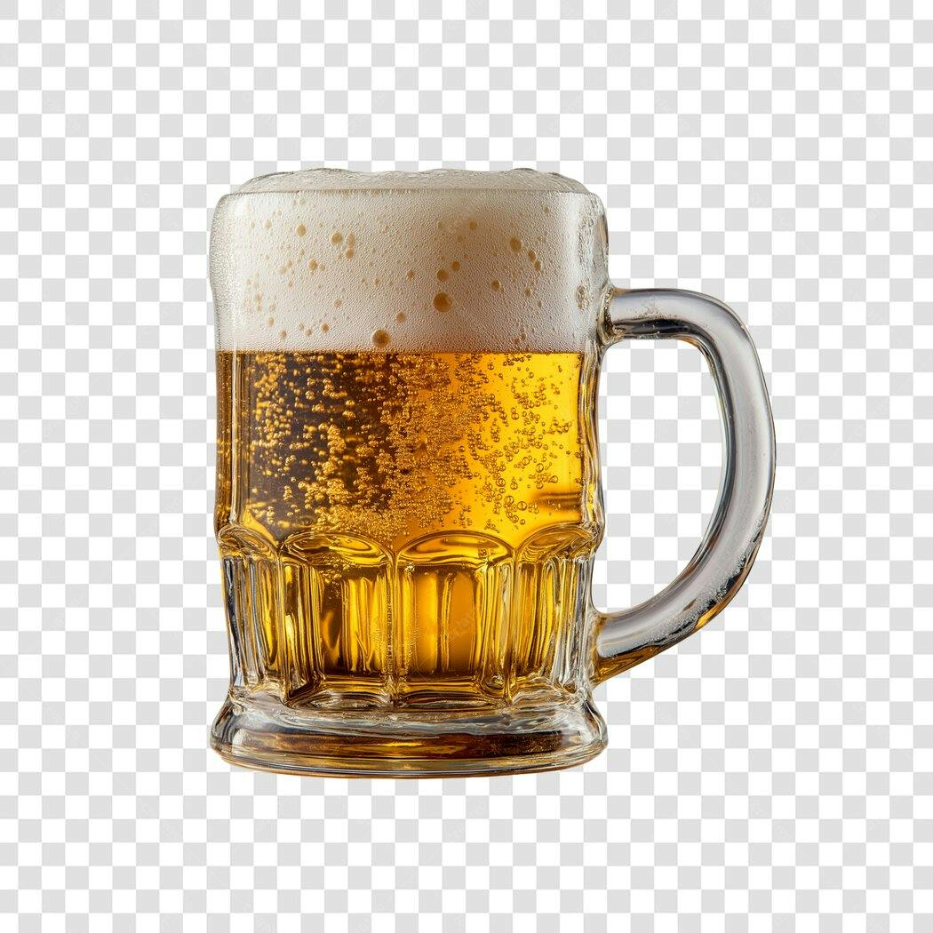 Foto Recortada Caneca Cerveja Gelada PNG Fundo Transparente