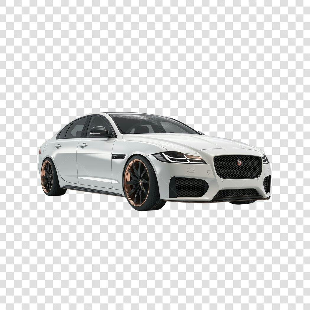 Foto Recortada Carro Branco Luxo Esportivo PNG Fundo Transparente