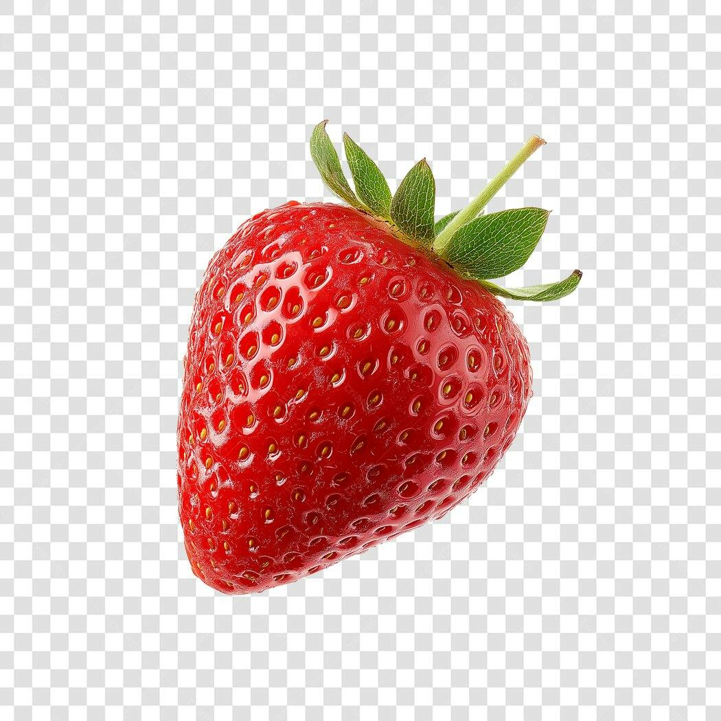 Foto Recortada Morango Fruta Vermelha PNG Fundo Transparente