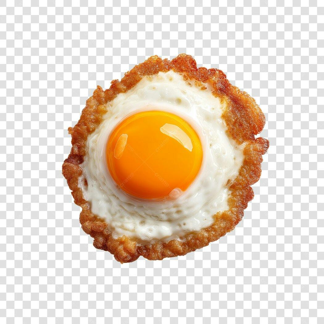 Foto Recortada Ovo Frito Gema Mole PNG Fundo Transparente