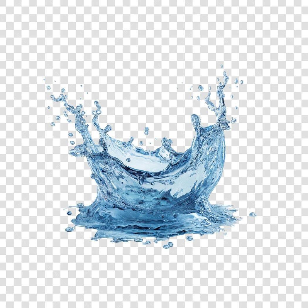 Foto Recortada Salpico Água Azul Transparente PNG Sem Fundo