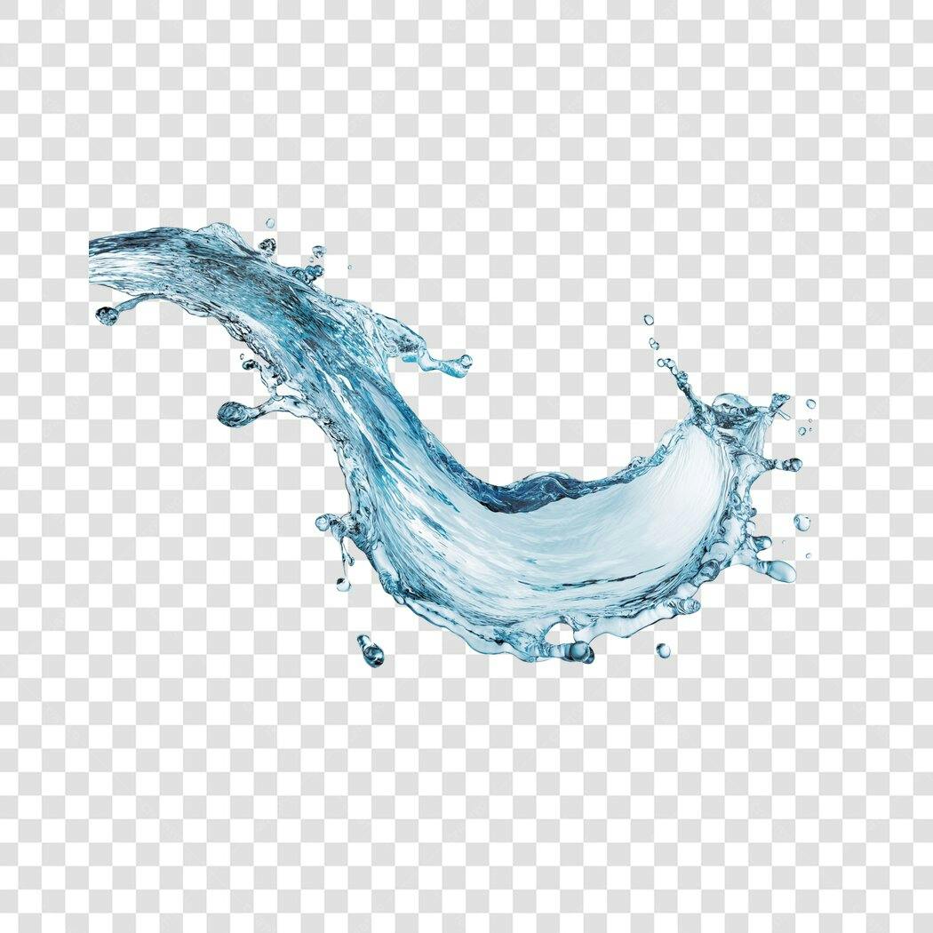 Foto Recortada Salpico Água Azul Transparente PNG Sem Fundo