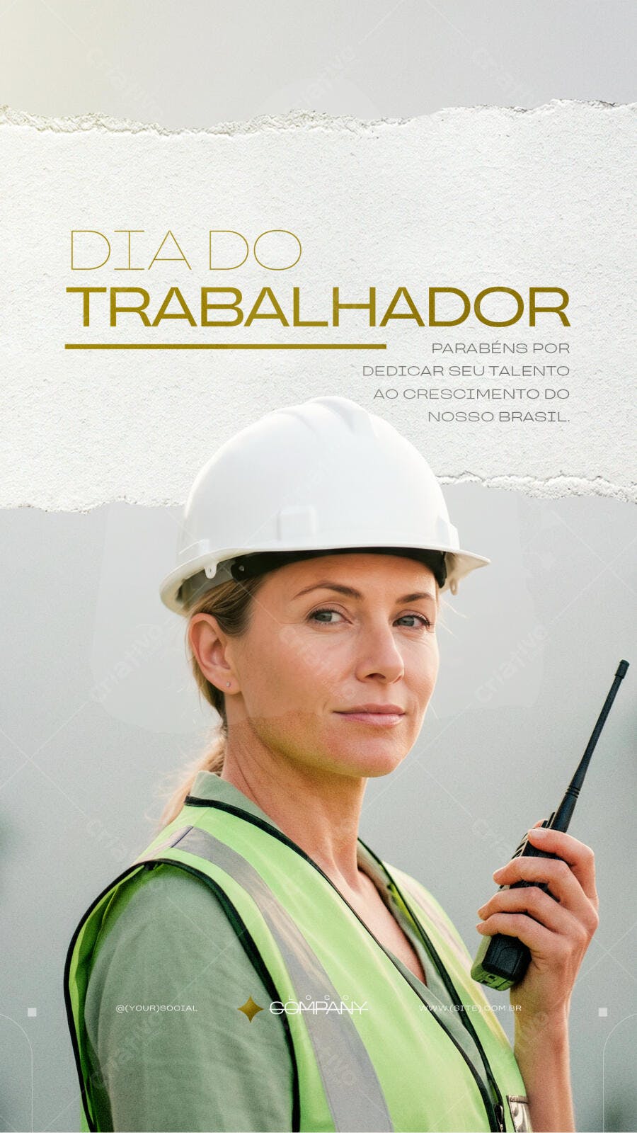 Story Dia do Trabalhador 1 de Maio Construção PSD Editável
