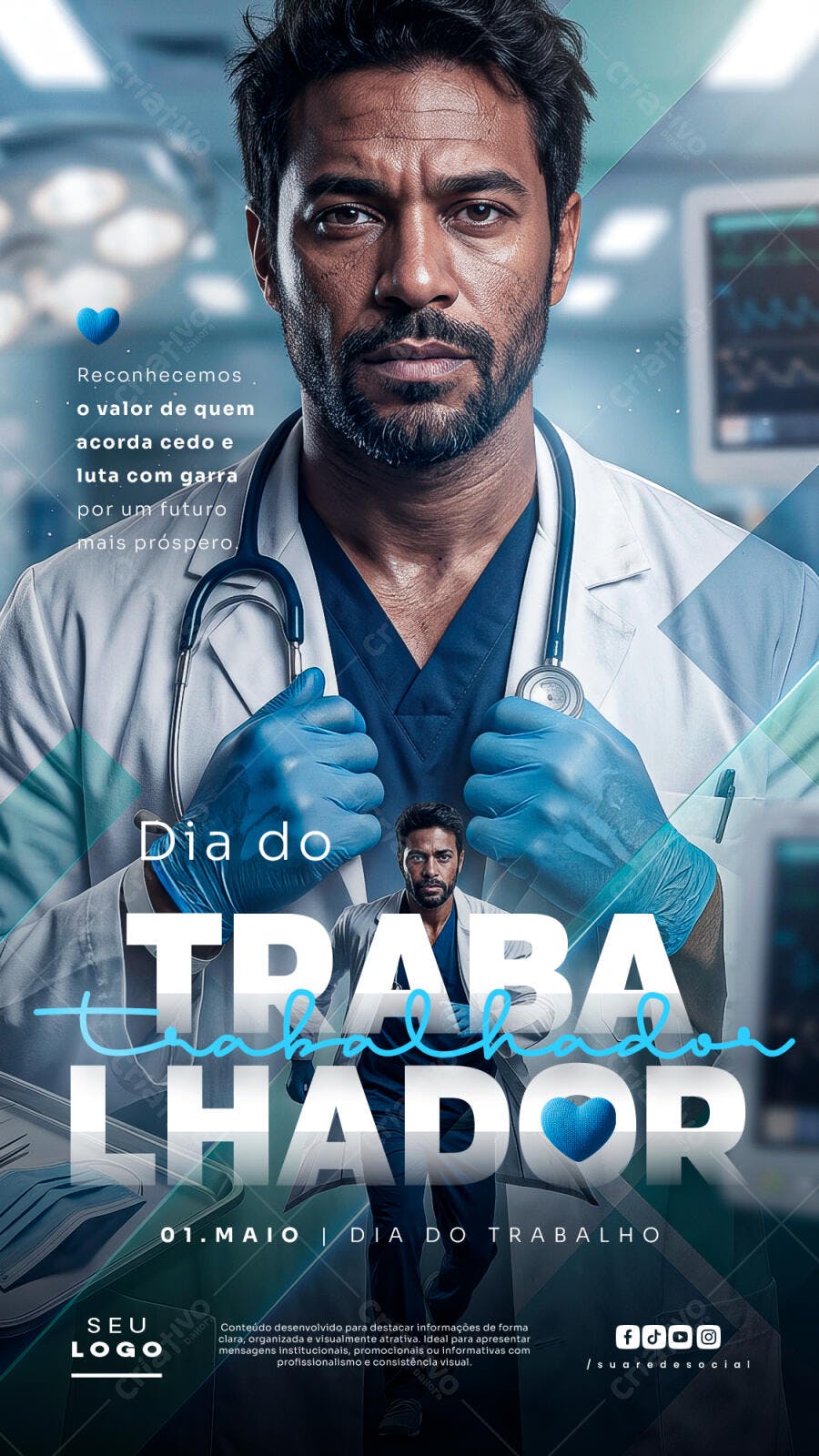 Story Dia do Trabalhador 1 de Maio PSD Editável