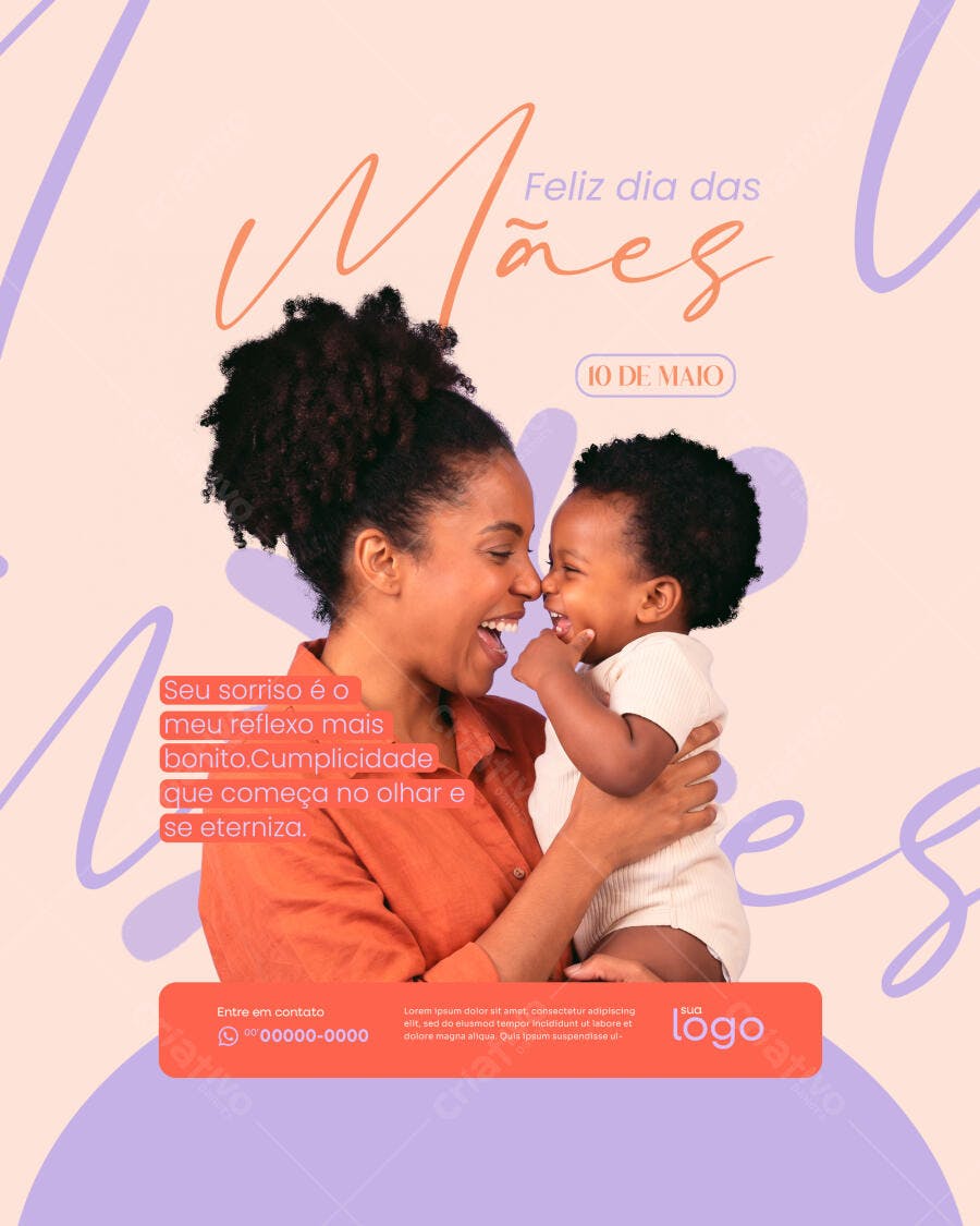 Template Canva Post Instagram Dia das Mães Afetivo Editável