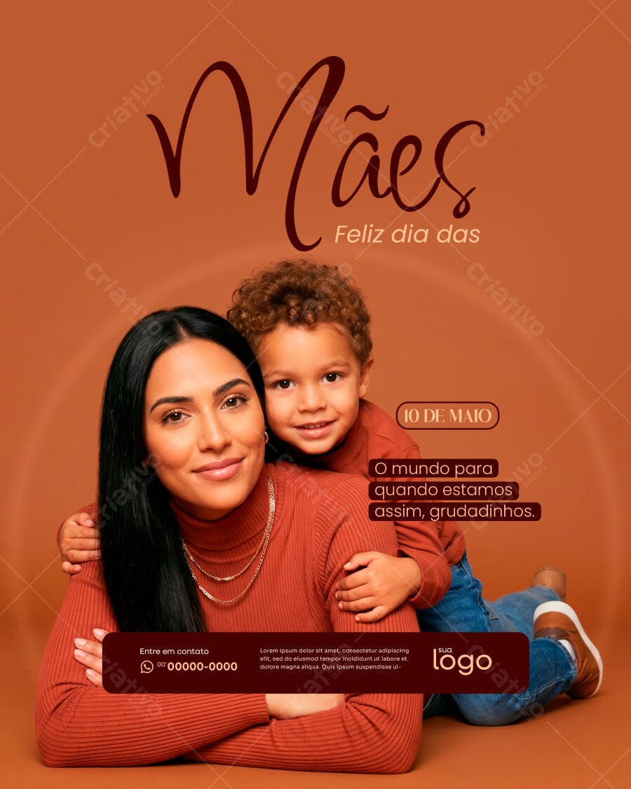 Template Canva Post Instagram Dia das Mães Minimalista Editável