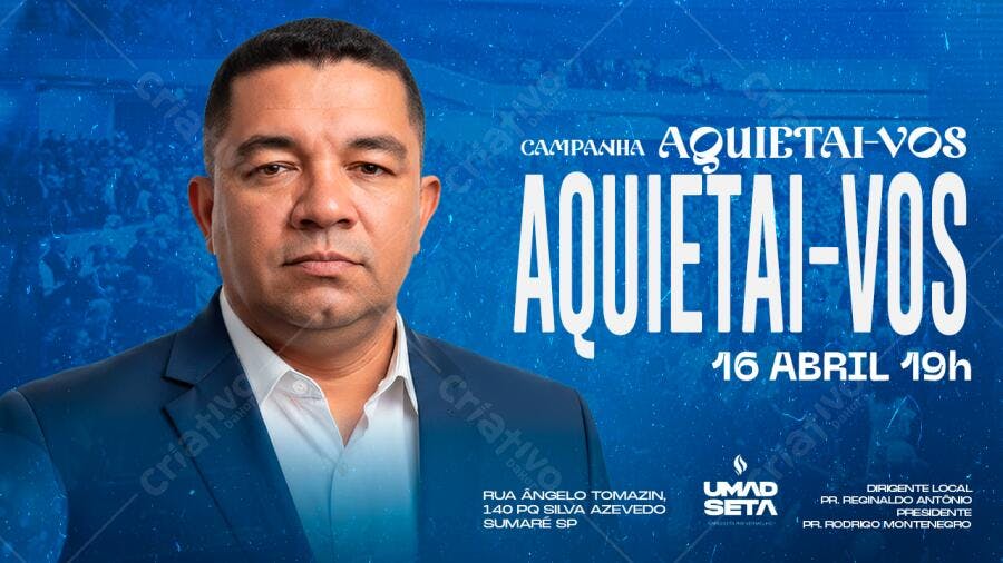 Campanha Aquietai-vos Evento Religioso PSD Editável