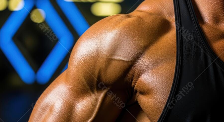 Foto Braço Musculoso Homem Treinando Academia Fitness