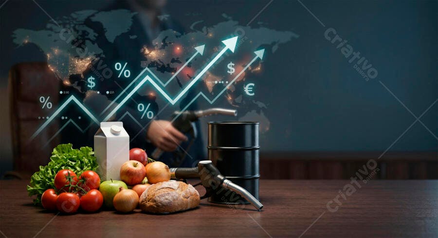 Foto Economia Global Inflação Preços Alimentos e Combustíveis