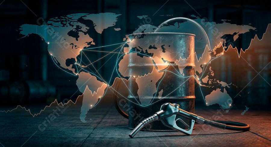Foto Mercado Petróleo Global Barril Bomba Combustível Escuro