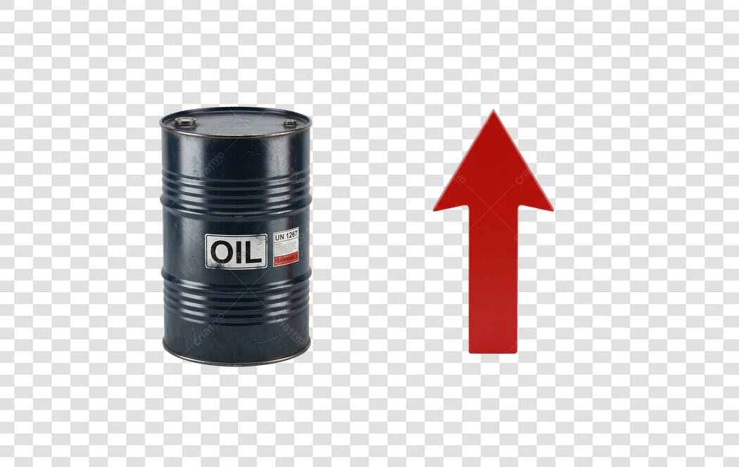 Foto Recortada Barril Petróleo Seta Vermelha PNG Fundo Transparente
