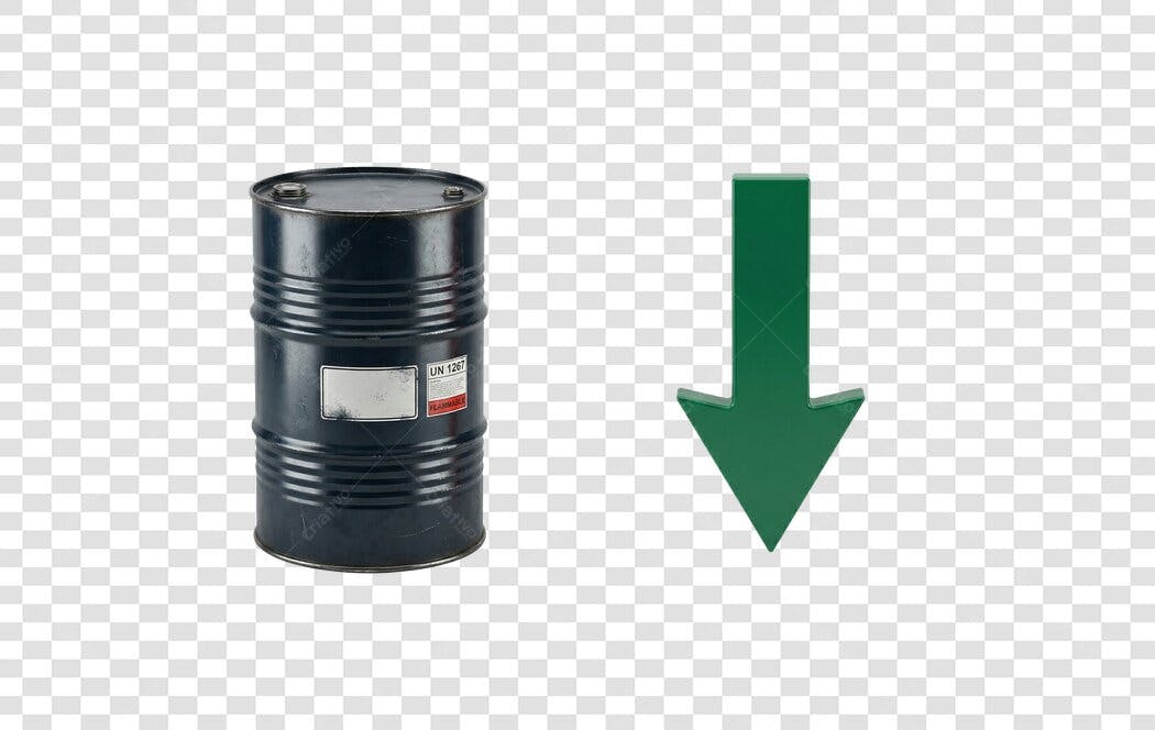 Foto Recortada Tambor de Óleo Industrial Seta Verde PNG Fundo Transparente