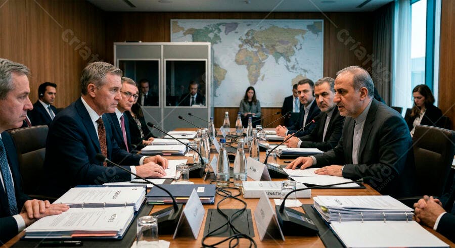 Foto Reunião de Negócios Executivos Mesa de Conferência