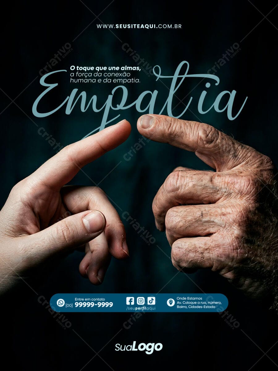 Post Instagram Empatia Conexão Humana PSD Editável