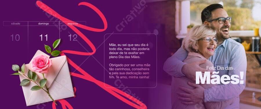 Banner Dia das Mães Maio Família PSD Editável