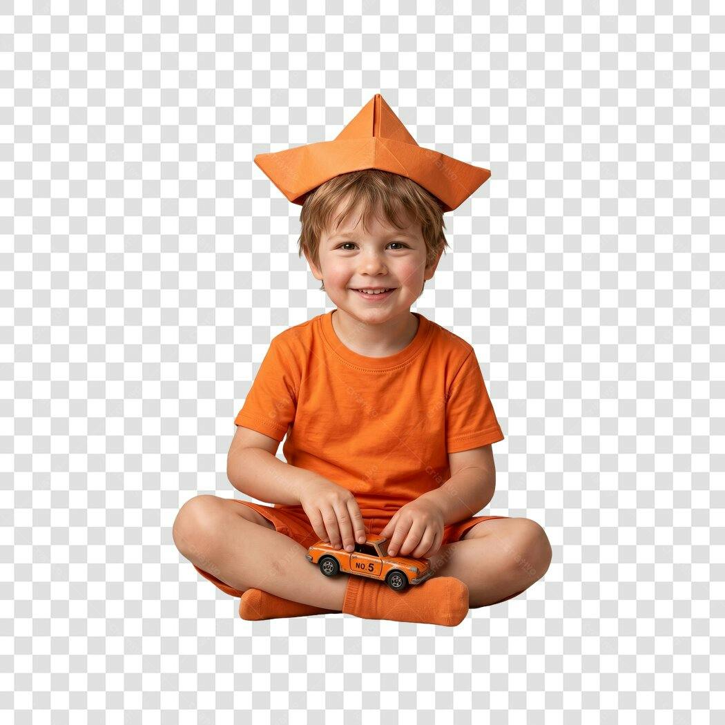 Foto Recortada Menino Sorrindo Chapéu Estrela PNG Fundo Transparente