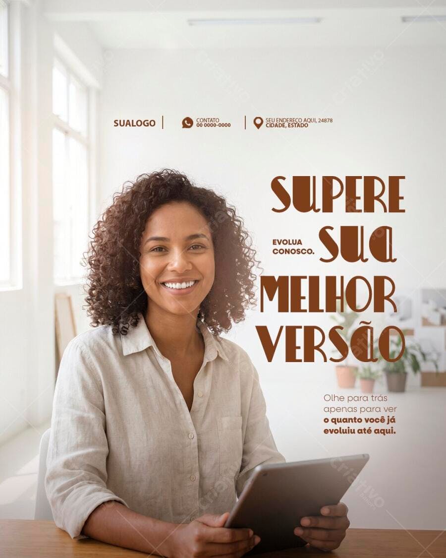 Post Instagram Coaching Mentoria Evolução Pessoal PSD Editável