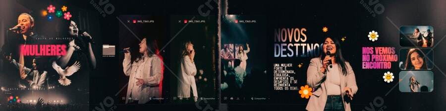 Post Instagram Evento Mulheres Cristão PSD Editável