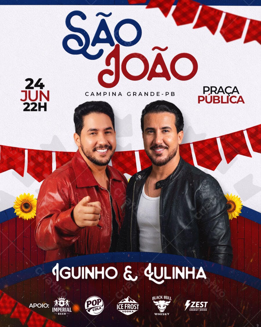 Flyer São João Festa Junina Arraial PSD Editável