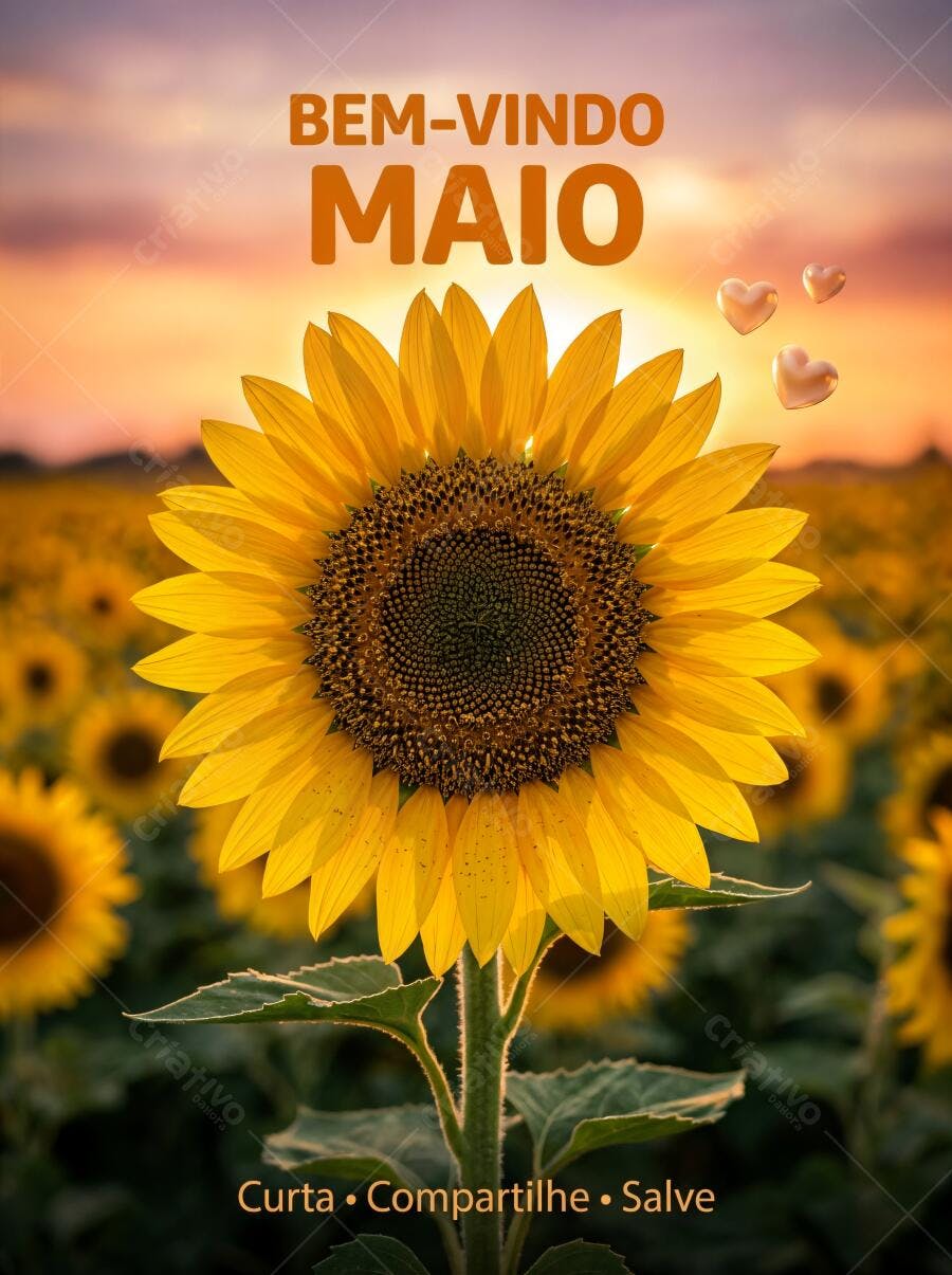 Foto Girassol Campo Pôr do Sol Bem-Vindo Maio