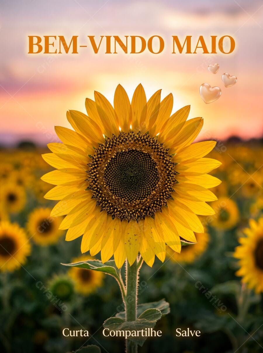 Foto Girassol Campo Pôr do Sol Bem-Vindo Maio
