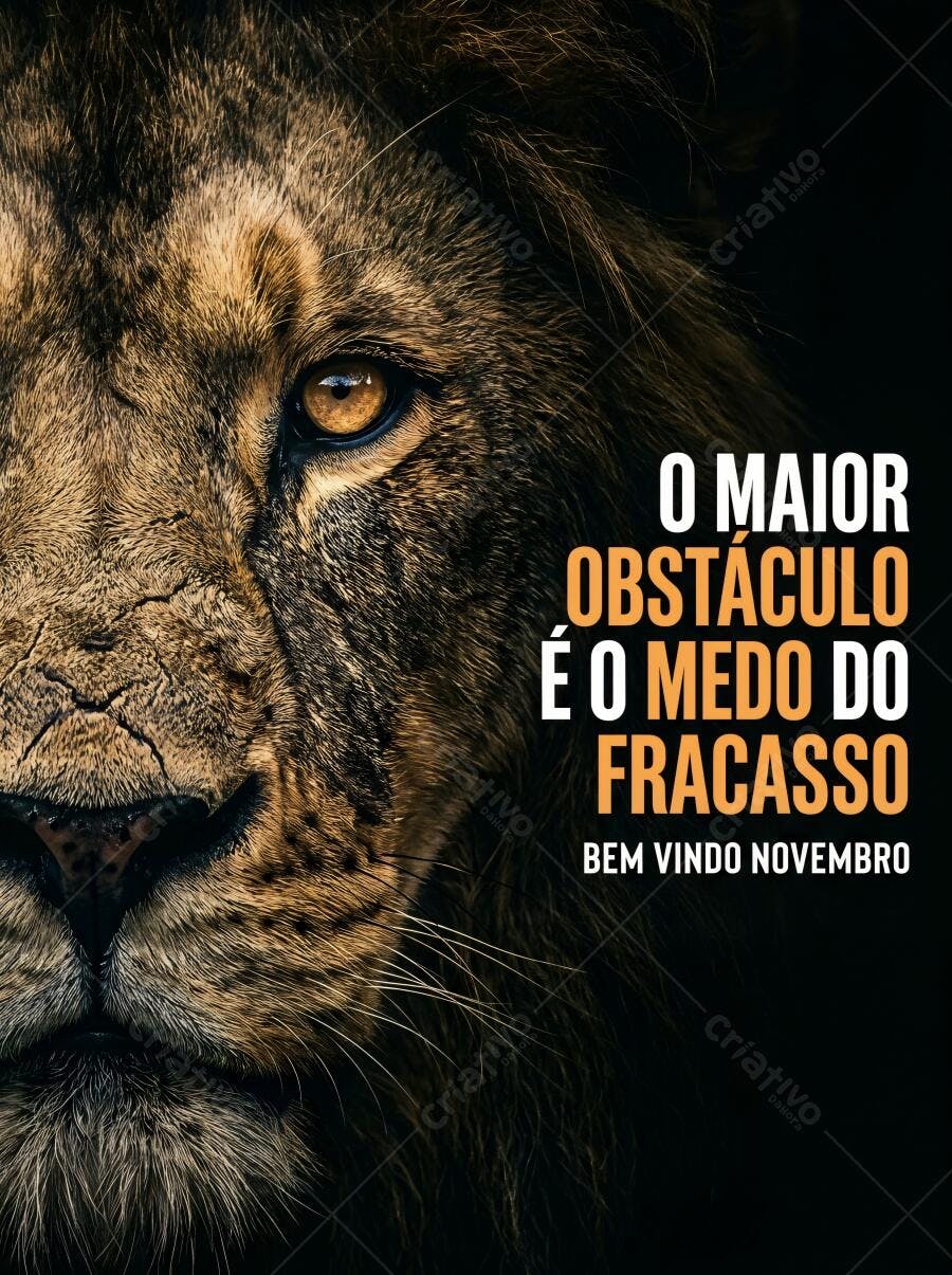 Foto Leão Rosto Close-up Olhar Intenso Fundo Preto