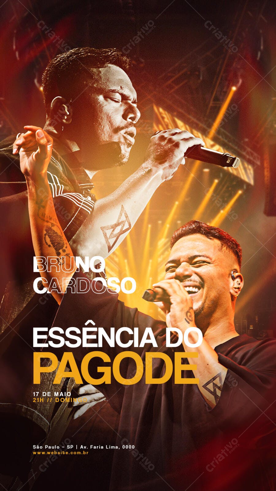 Flyer Essência do Pagode Show Evento PSD Editável