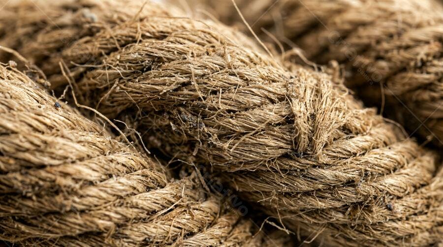 Foto Corda de Sisal Textura Fibras Naturais Close-up