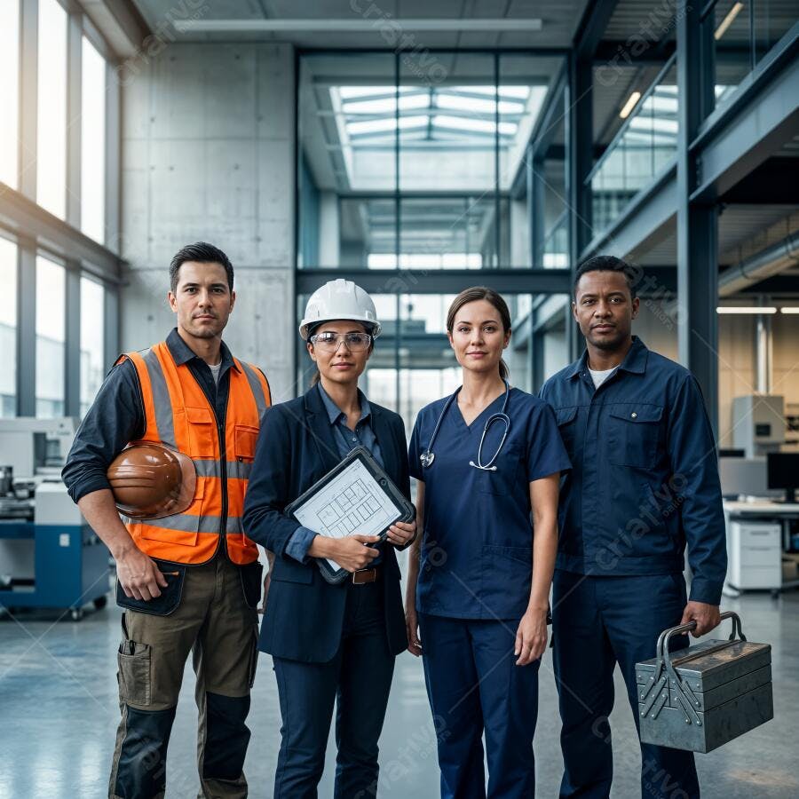 Foto Equipe Multiprofissional Construção Civil Indústria