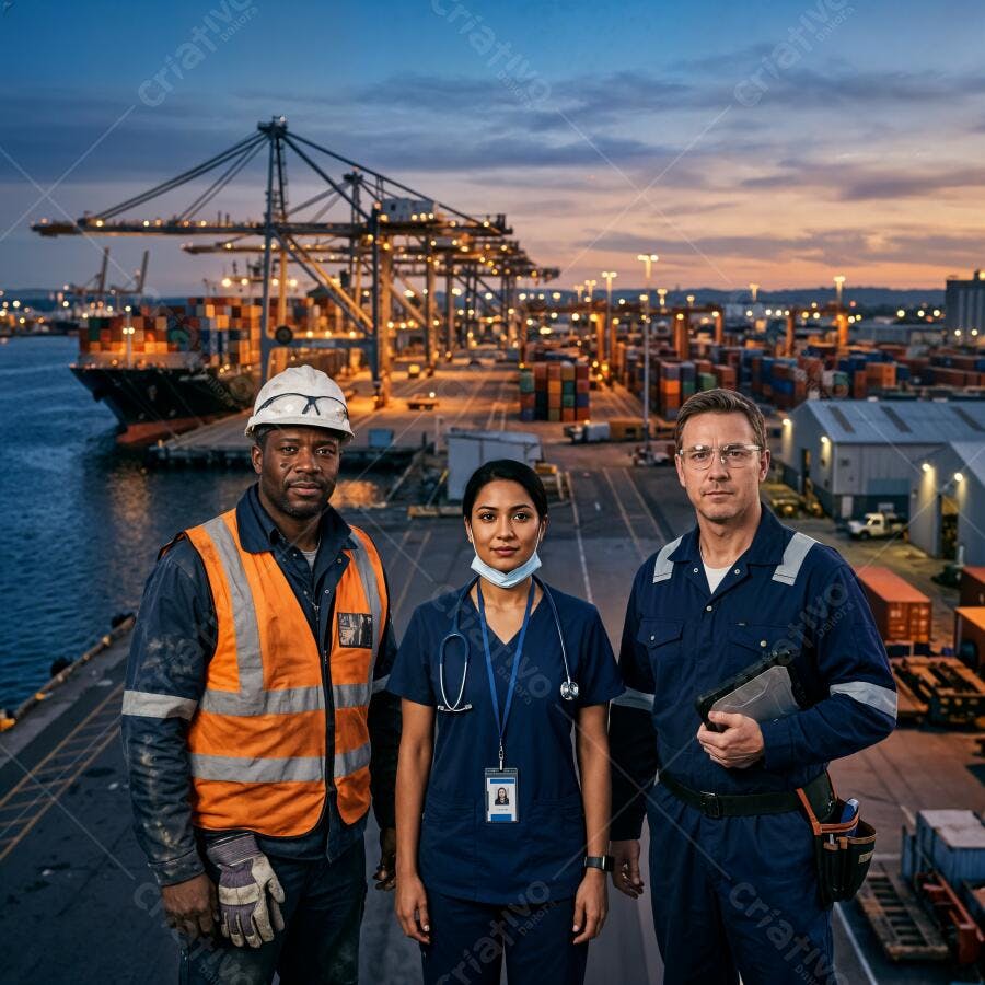 Foto Equipe Multiprofissional Trabalhadores Porto Noturno