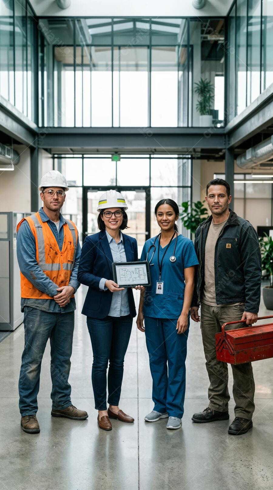 Foto Profissionais Diversos Engenheiro Médico Construtor Equipe