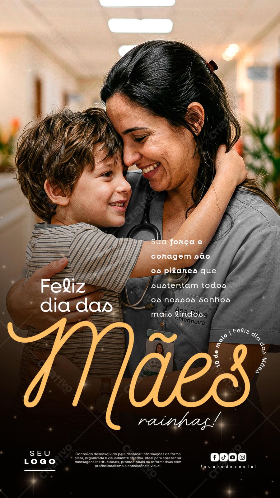 Post Instagram Dia das Mães Maio PSD Editável