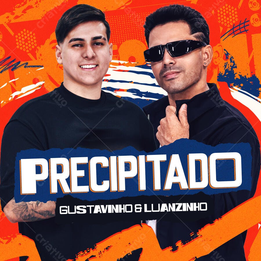Capa Álbum Música Sertaneja Gustavinho Luanzinho PSD Editável
