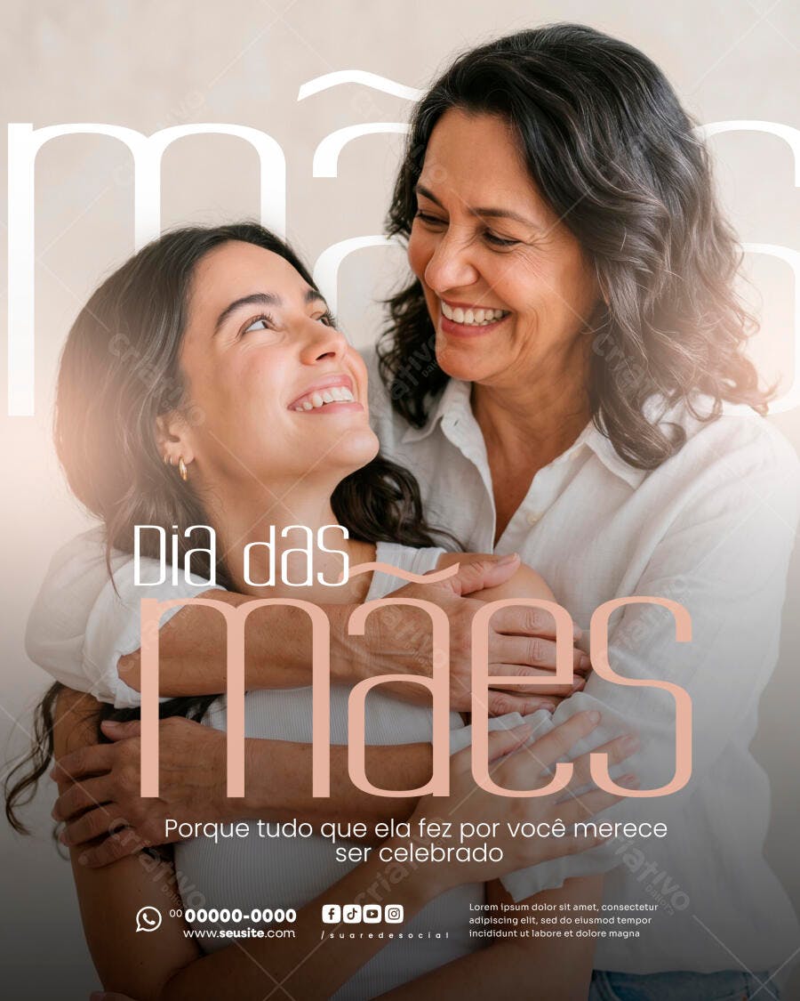 Flyer Dia das Mães Promoção Loja Presentes PSD Editável