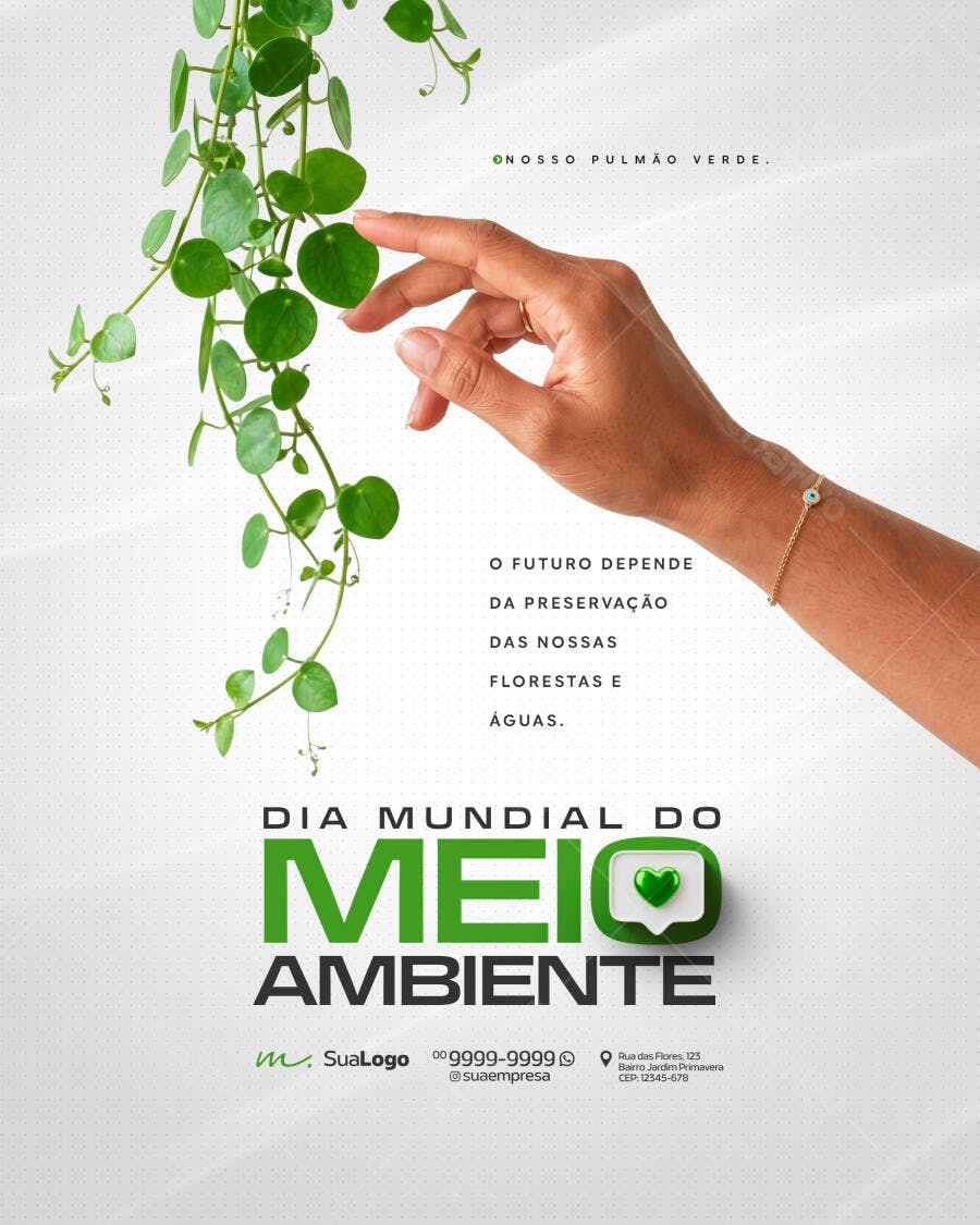 Post Dia Mundial do Meio Ambiente Junho PSD Editável