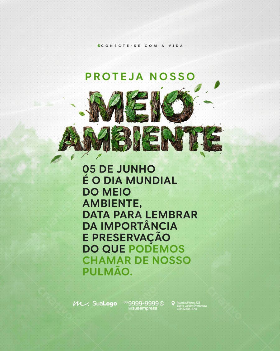 Post Dia Mundial Meio Ambiente Junho PSD Editável