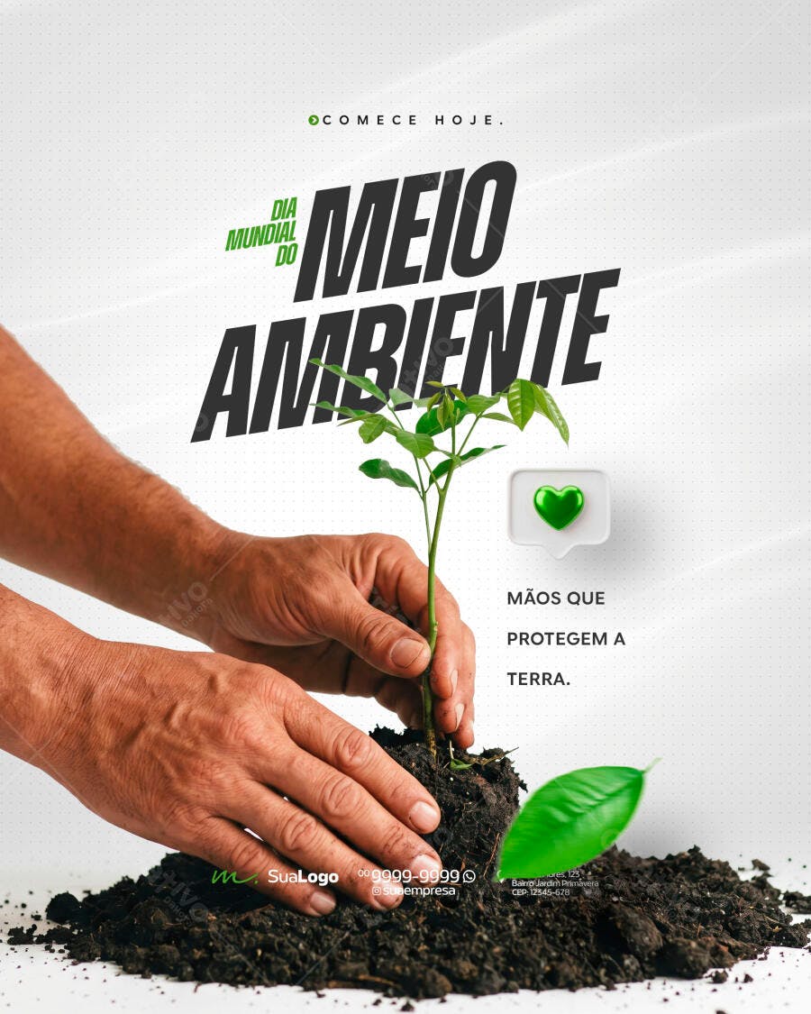 Post Instagram Dia Mundial do Meio Ambiente PSD Editável