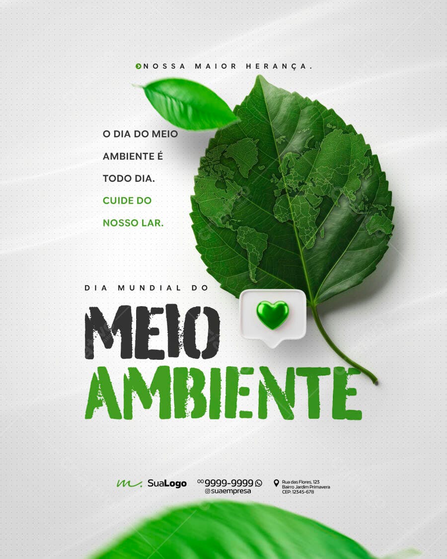 Post Instagram Dia Mundial Meio Ambiente PSD Editável
