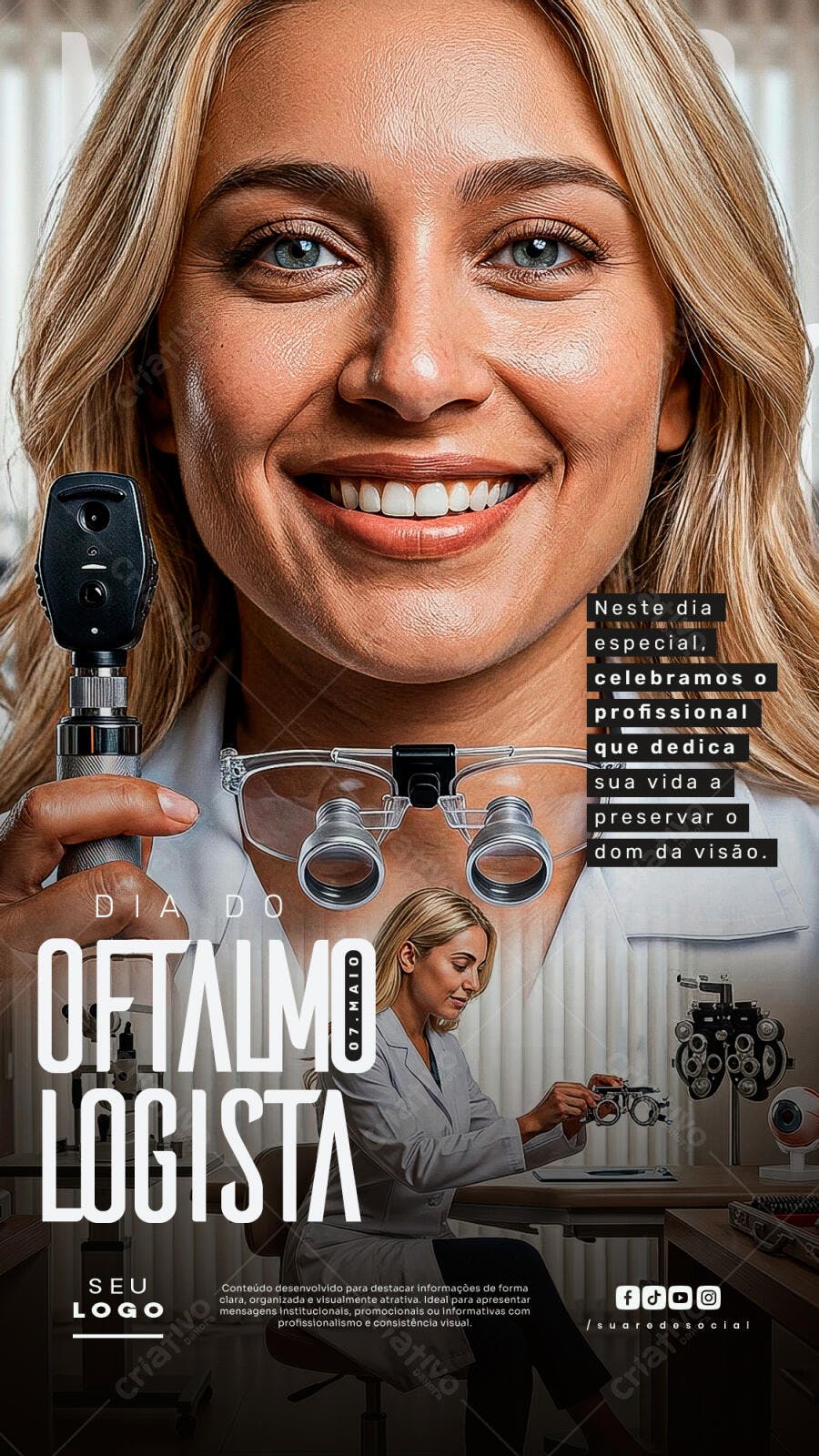Story Dia do Oftalmologista 07 de Maio PSD Editável