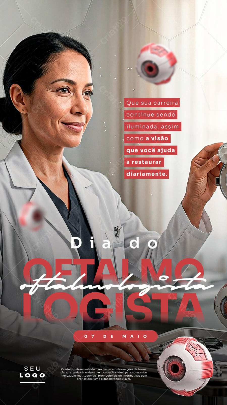 Story Dia do Oftalmologista 07 de Maio PSD Editável
