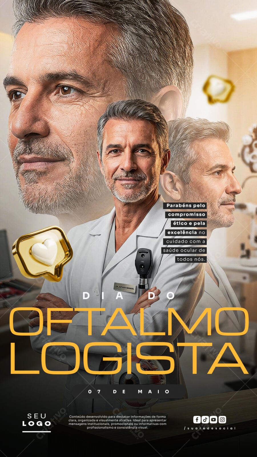 Story Dia do Oftalmologista 7 de Maio PSD Editável