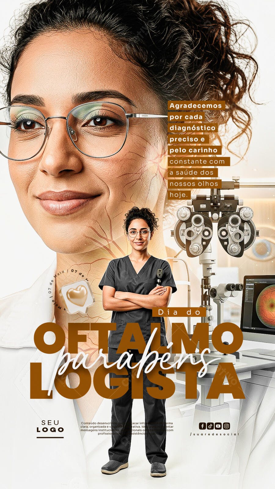 Story Dia do Oftalmologista Clínica Saúde PSD Editável