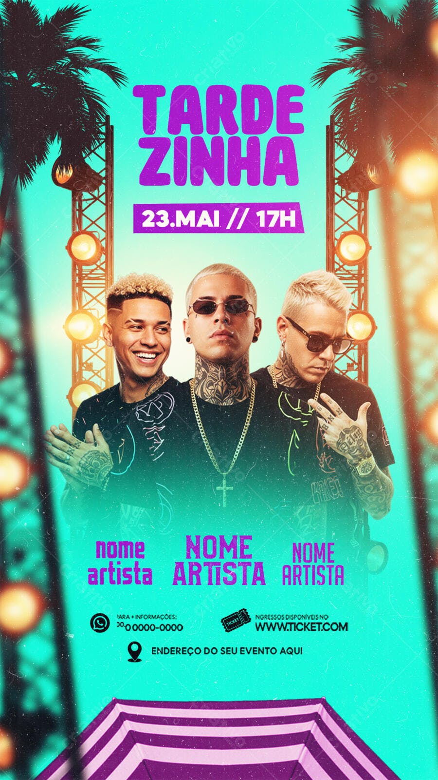 Story Instagram Tardezinha Evento Balada PSD Editável