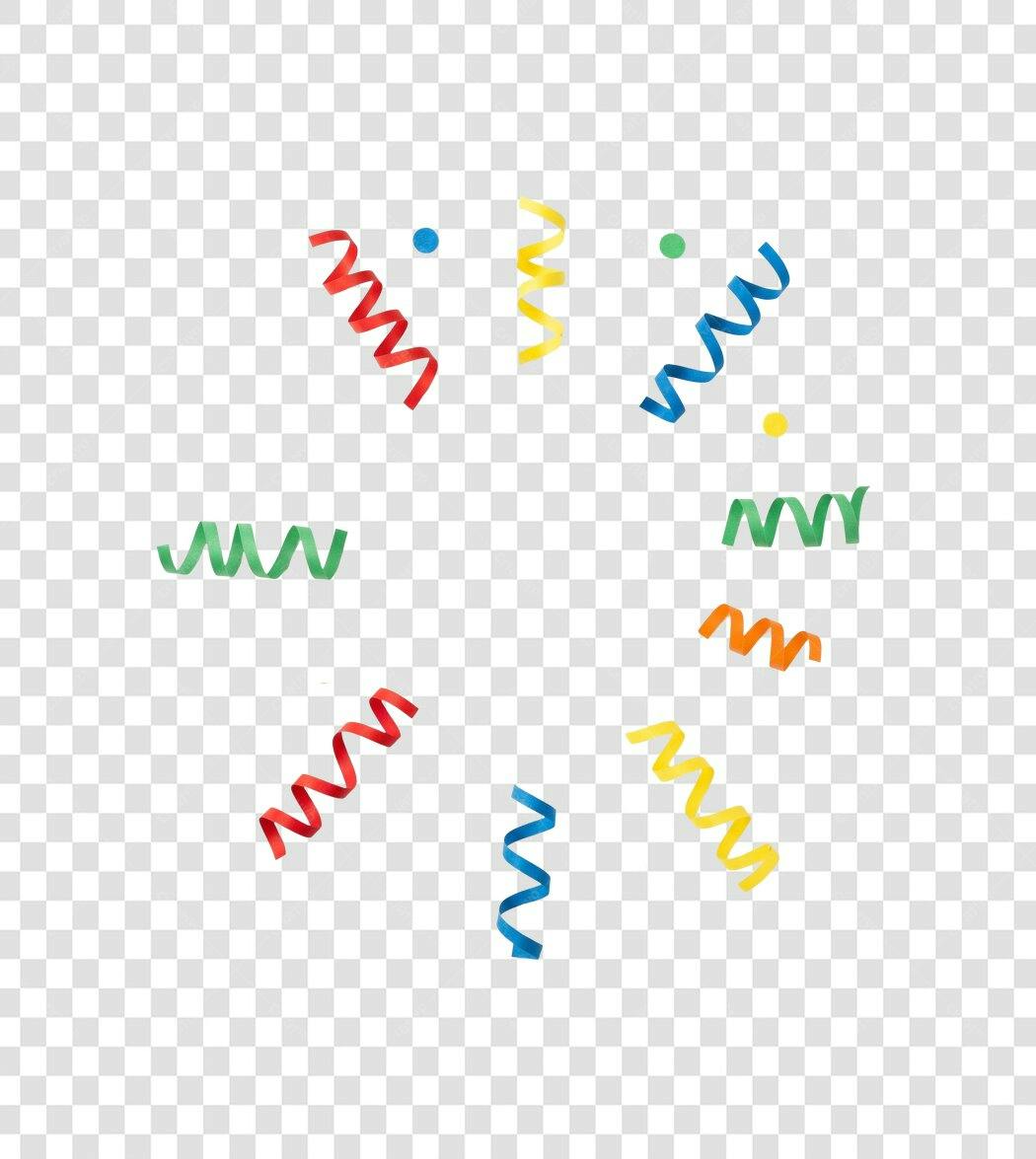 Elemento Decorativo Confete Colorido Festa PNG Fundo Transparente