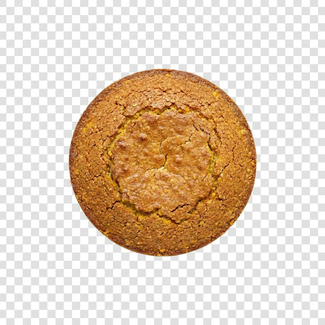 Foto Recortada Bolo de Fubá Redondo PNG Fundo Transparente