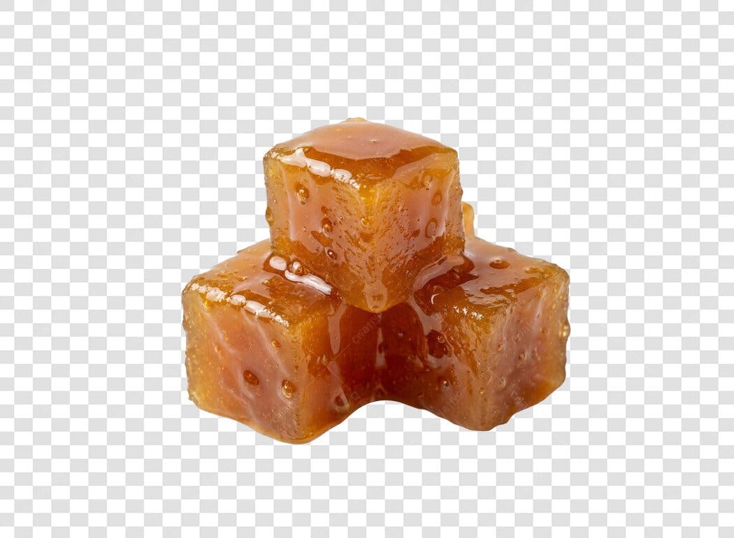 Foto Recortada Doce de Abóbora Cubos PNG Fundo Transparente
