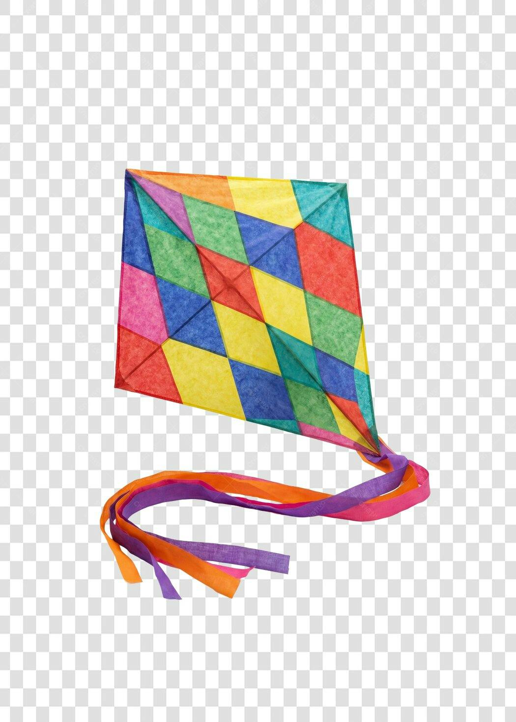 Foto Recortada Pipa Colorida Festa Junina PNG Fundo Transparente
