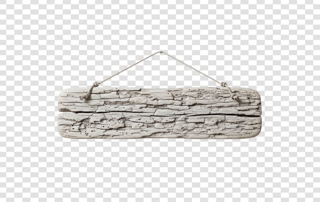 Foto Recortada Placa Madeira Rústica Branca PNG Fundo Transparente