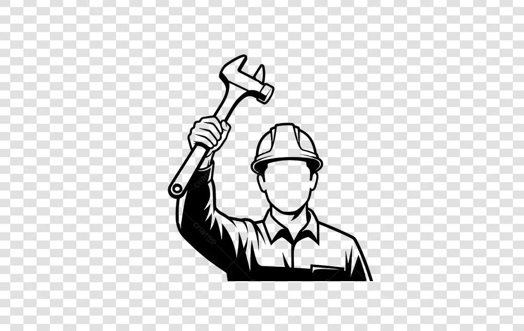 Ícone Engenheiro Chave Inglesa Capacete PNG Fundo Transparente